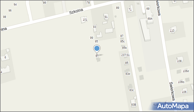 Jakubowice Konińskie, Szkolna, 97, mapa Jakubowice Konińskie