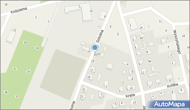 Jamielnik, Szkolna, 13, mapa Jamielnik