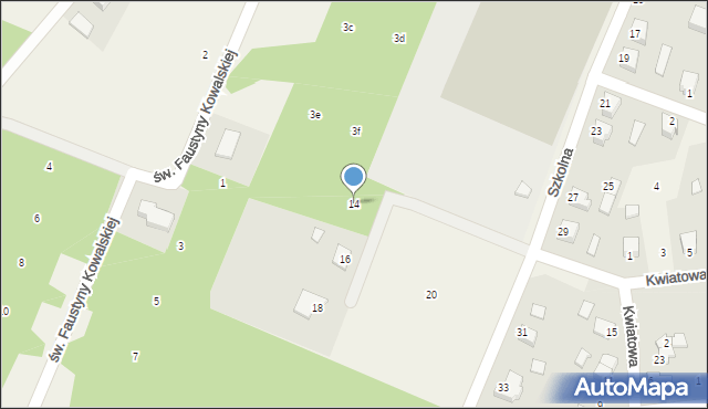 Jamielnik, Szkolna, 14, mapa Jamielnik