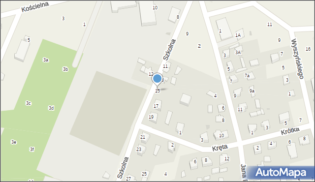 Jamielnik, Szkolna, 15, mapa Jamielnik
