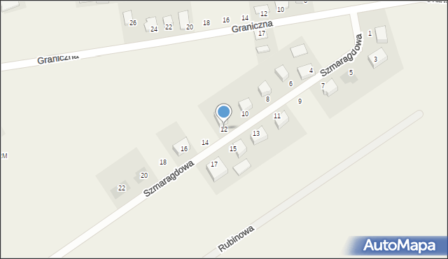 Jamielnik, Szmaragdowa, 12, mapa Jamielnik
