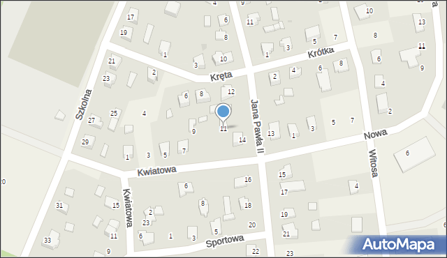 Jamielnik, Szeroka, 11, mapa Jamielnik