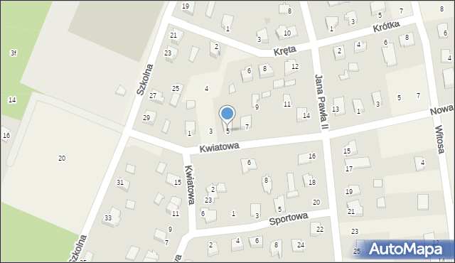 Jamielnik, Szeroka, 5, mapa Jamielnik