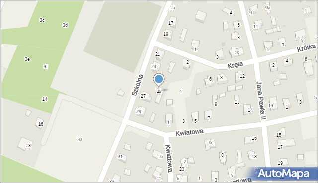 Jamielnik, Szkolna, 25, mapa Jamielnik