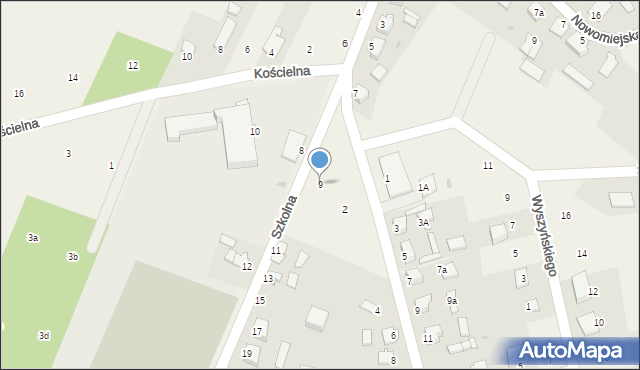 Jamielnik, Szkolna, 9, mapa Jamielnik