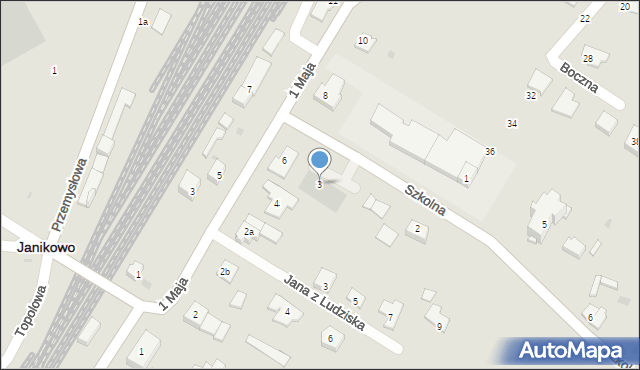 Janikowo, Szkolna, 3, mapa Janikowo