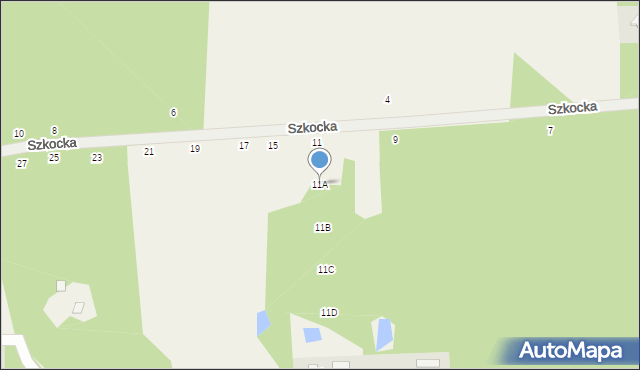 Janinów, Szkocka, 11A, mapa Janinów