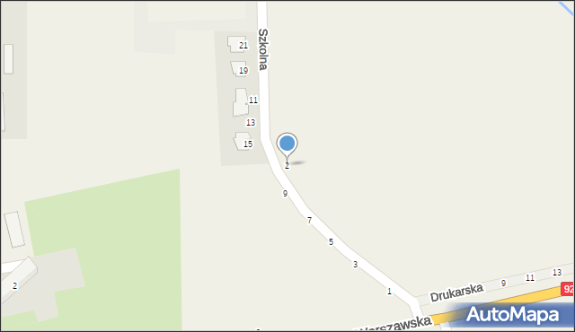 Janów, Szkolna, 2, mapa Janów