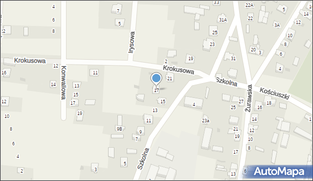 Janów, Szkolna, 17, mapa Janów