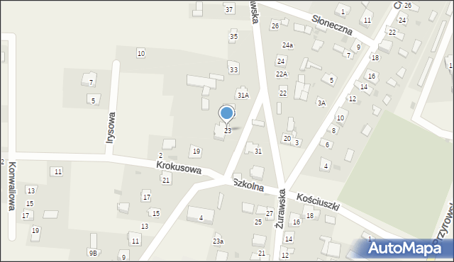Janów, Szkolna, 23, mapa Janów