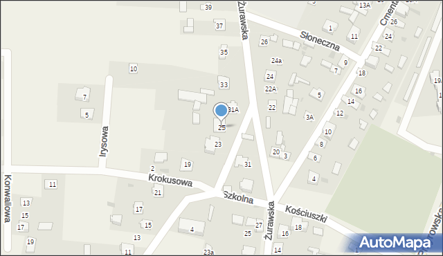 Janów, Szkolna, 25, mapa Janów