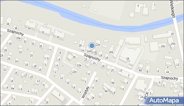 Jasło, Szajnochy Karola, 22, mapa Jasła