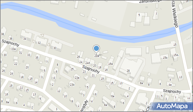 Jasło, Szajnochy Karola, 22a, mapa Jasła