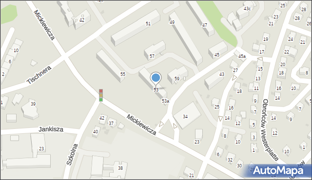 Jasło, Szajnochy Karola, 53, mapa Jasła