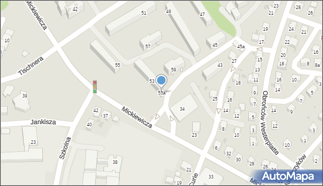 Jasło, Szajnochy Karola, 53a, mapa Jasła