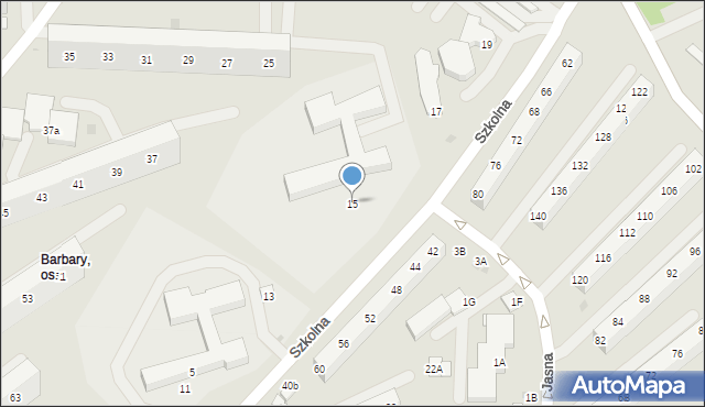 Jastrzębie-Zdrój, Szkolna, 15, mapa Jastrzębie-Zdrój