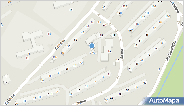Jastrzębie-Zdrój, Szkolna, 22A, mapa Jastrzębie-Zdrój