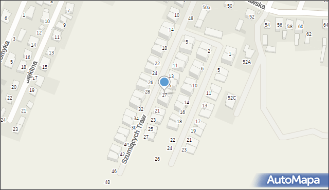 Jaworowa, Szumiących Traw, 17, mapa Jaworowa