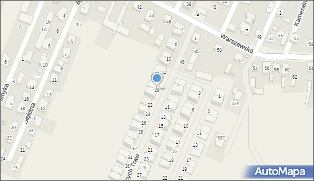 Jaworowa, Szumiących Traw, 18, mapa Jaworowa