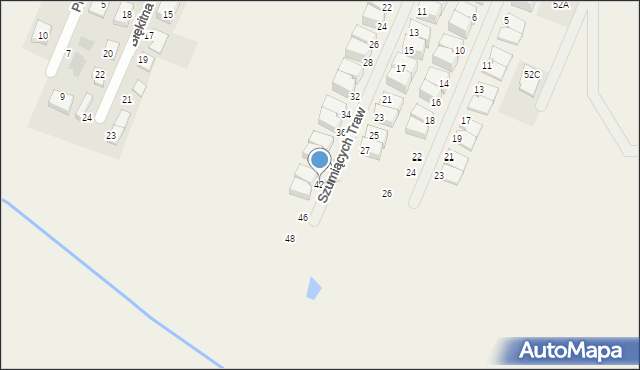 Jaworowa, Szumiących Traw, 42, mapa Jaworowa