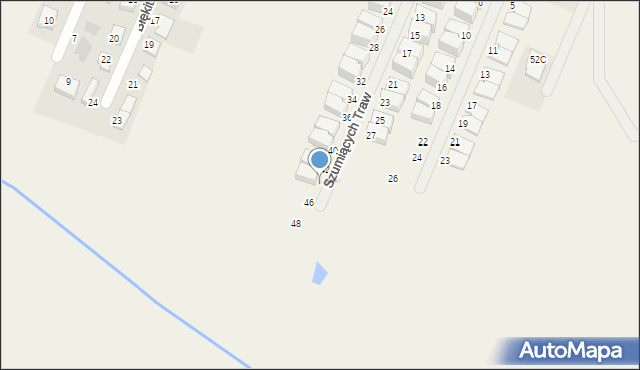 Jaworowa, Szumiących Traw, 44, mapa Jaworowa