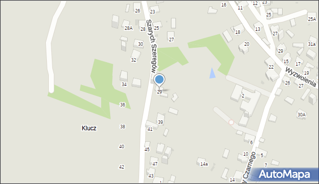 Jaworzno, Szarych Szeregów, 29, mapa Jaworzno
