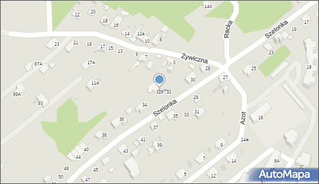 Jaworzno, Szelonka, 32b, mapa Jaworzno