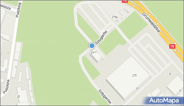 Jaworzno, Sztygarów, 17, mapa Jaworzno