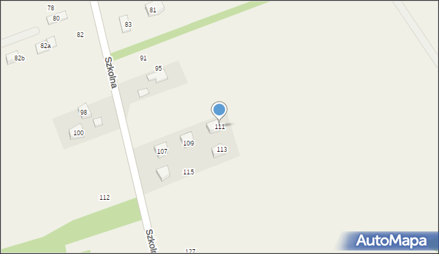 Jazgarzew, Szkolna, 111, mapa Jazgarzew