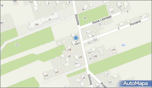 Jazgarzew, Szkolna, 12A, mapa Jazgarzew