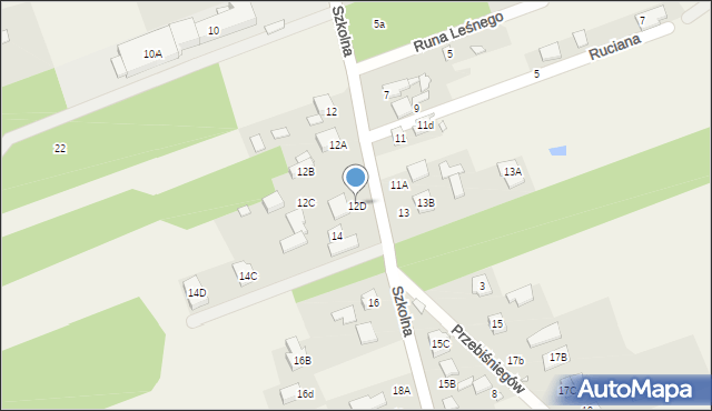Jazgarzew, Szkolna, 12D, mapa Jazgarzew