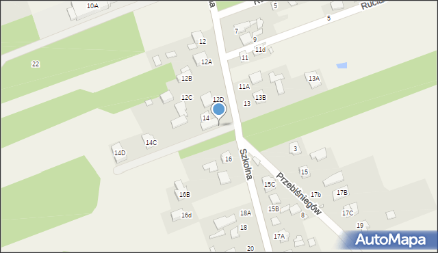 Jazgarzew, Szkolna, 14/14A, mapa Jazgarzew
