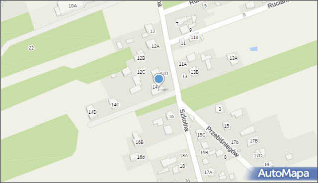 Jazgarzew, Szkolna, 14A, mapa Jazgarzew