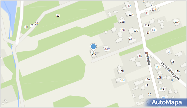 Jazgarzew, Szkolna, 14D, mapa Jazgarzew