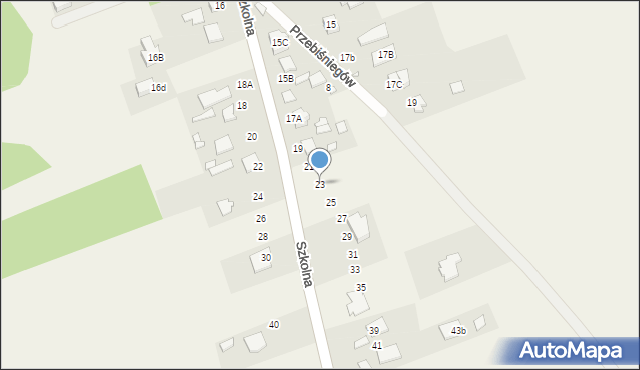 Jazgarzew, Szkolna, 23, mapa Jazgarzew
