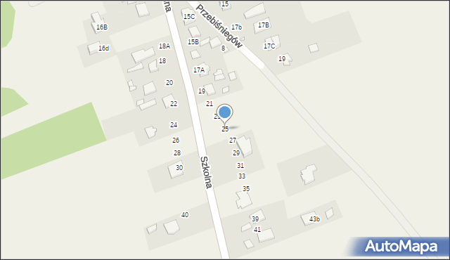 Jazgarzew, Szkolna, 25, mapa Jazgarzew