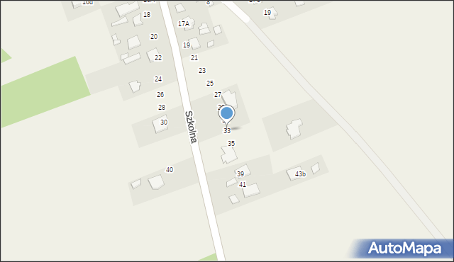 Jazgarzew, Szkolna, 33, mapa Jazgarzew