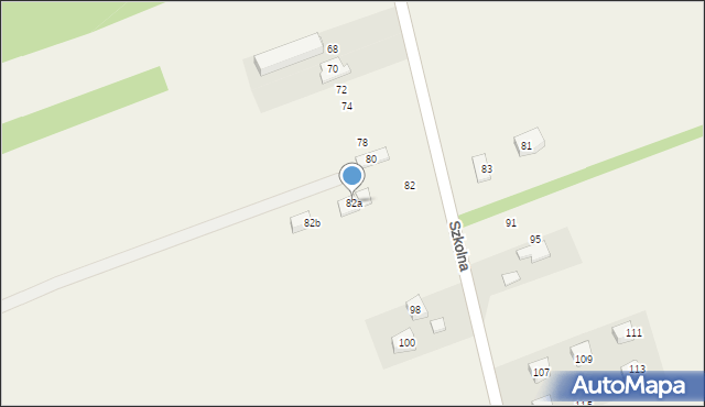 Jazgarzew, Szkolna, 82a, mapa Jazgarzew