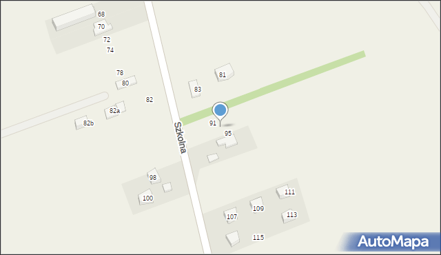 Jazgarzew, Szkolna, 93, mapa Jazgarzew