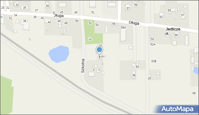 Jedlicze A, Szkolna, 8, mapa Jedlicze A