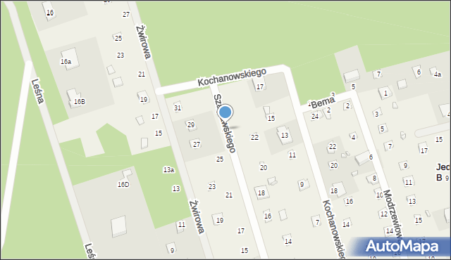 Jedlicze B, Szaniawskiego Jerzego, 24, mapa Jedlicze B