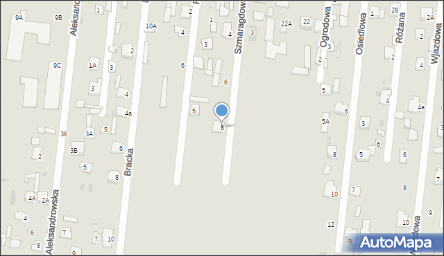 Jedlnia-Letnisko, Szmaragdowa, 8, mapa Jedlnia-Letnisko