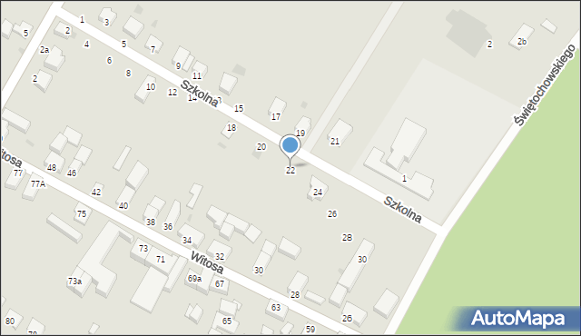 Jelcz-Laskowice, Szkolna, 22, mapa Jelcz-Laskowice