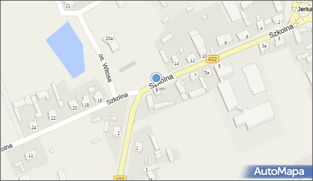 Jerka, Szkolna, 9, mapa Jerka