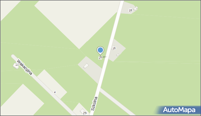 Jeruzal, Szkolna, 27, mapa Jeruzal