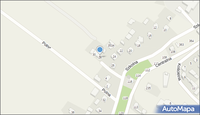Jerzmanowice, Szkolna, 28, mapa Jerzmanowice