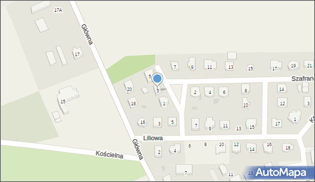 Jezierzyce, Szafranowa, 3, mapa Jezierzyce