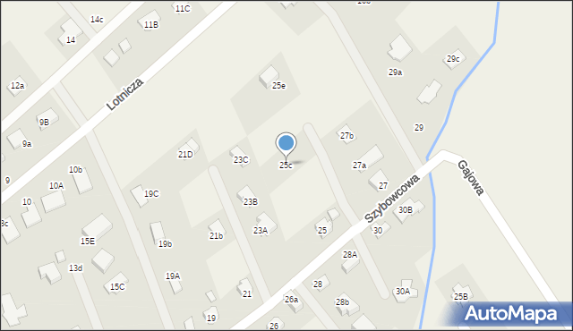 Jeżów Sudecki, Szybowcowa, 25c, mapa Jeżów Sudecki