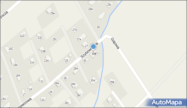 Jeżów Sudecki, Szybowcowa, 30B, mapa Jeżów Sudecki