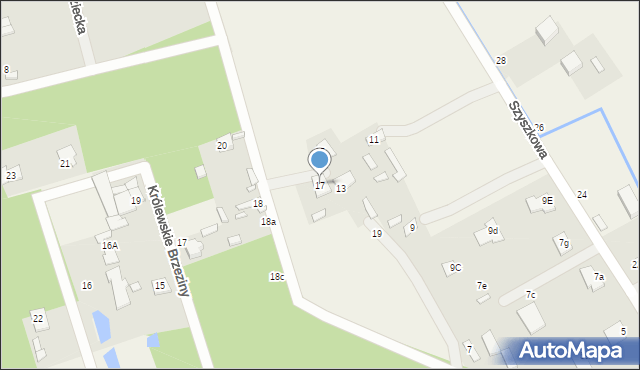 Józefin, Szyszkowa, 17, mapa Józefin